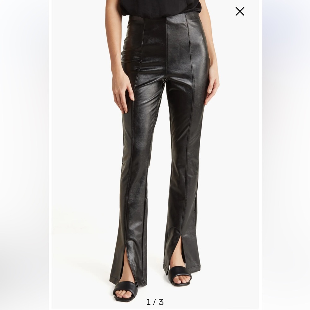 AFRM Faux Leather Flare Legging, Size S.